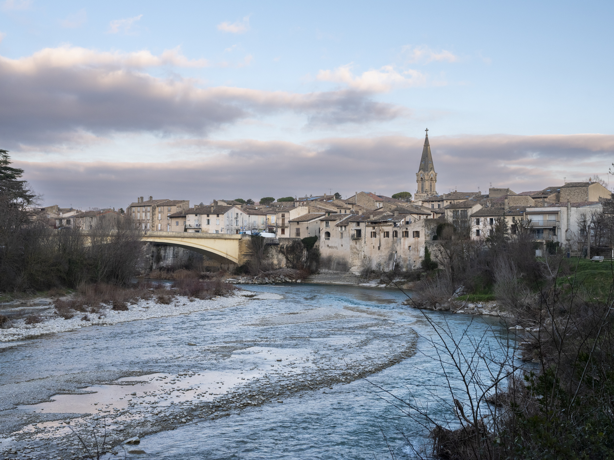 Village d'Aouste sur Sye vu depuis quartier St Pierre